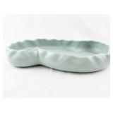 Haeger USA Kidney Shaped Ceramic Planter Light Blue