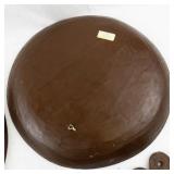 Collection of 4 Vintage Hand-Painted Decorative Wood Trays and Wall Plaque