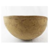 Set of 2 Hand-Carved Decorative Wooden Bowls with Floral Patterns