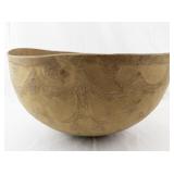 Set of 2 Hand-Carved Decorative Wooden Bowls with Floral Patterns
