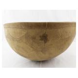 Set of 2 Hand-Carved Decorative Wooden Bowls with Floral Patterns