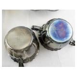 Various Manufactured Silver Plate Serving Set with Trays, Bowls, and Cups