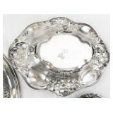 Various Manufactured Silver Plate Serving Set with Trays, Bowls, and Cups