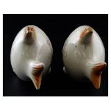 Pair of Vintage Fish Shaped Ceramic Salt and Pepper Shakers