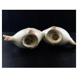 Pair of Vintage Fish Shaped Ceramic Salt and Pepper Shakers