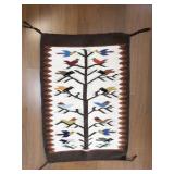Handwoven Vintage Tree of Life Tapestry Rug with Birds Motif