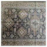 Vintage Oriental Style Area Rug with Geometric Floral Pattern