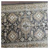 Vintage Oriental Style Area Rug with Geometric Floral Pattern