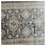 Vintage Oriental Style Area Rug with Geometric Floral Pattern