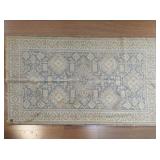 Vintage Oriental Style Area Rug with Geometric Floral Pattern
