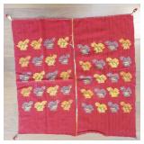 Handwoven South AmericanTextile with Embroidered Birds Motif