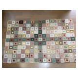 Large Multicolor Handmade Crochet Afghan Blanket
