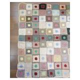 Large Multicolor Handmade Crochet Afghan Blanket