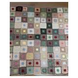 Large Multicolor Handmade Crochet Afghan Blanket