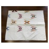 Handmade Patchwork Quilt with Bow Tie Pattern