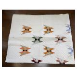 Handmade Patchwork Quilt with Bow Tie Pattern