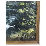 Framed Mountain Landscape Oil Painting Signed Papson 1979