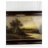 Pair of Framed Pastel Landscape Drawings Attributed to William Henry Chandler