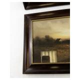 Pair of Framed Pastel Landscape Drawings Attributed to William Henry Chandler