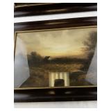 Pair of Framed Pastel Landscape Drawings Attributed to William Henry Chandler
