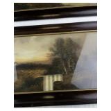 Pair of Framed Pastel Landscape Drawings Attributed to William Henry Chandler