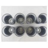 HAZEL-ATLAS Set of 8 Vintage Frosted Grape Motif Drinking Glasses