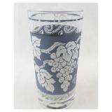 HAZEL-ATLAS Set of 8 Vintage Frosted Grape Motif Drinking Glasses