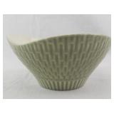 REDWING "Capistrano" Textured Sage Green Ceramic Tea Set with Bowls, Cups, Creamer, and Sugar Shaker - 11 Pieces