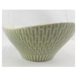 REDWING "Capistrano" Textured Sage Green Ceramic Tea Set with Bowls, Cups, Creamer, and Sugar Shaker - 11 Pieces