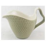 REDWING "Capistrano" Textured Sage Green Ceramic Tea Set with Bowls, Cups, Creamer, and Sugar Shaker - 11 Pieces