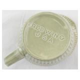 REDWING "Capistrano" Textured Sage Green Ceramic Tea Set with Bowls, Cups, Creamer, and Sugar Shaker - 11 Pieces