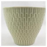 REDWING "Capistrano" Textured Sage Green Ceramic Tea Set with Bowls, Cups, Creamer, and Sugar Shaker - 11 Pieces