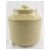 Red Wing Saffron Ware Stoneware Cookie Jar with Floral Design and Lid