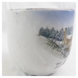Red Wing Saffron Ware Merry Christmas Porcelain Cup