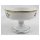 Vintage Nippon Morimura Hand Painted Porcelain Pedestal Dish with Rose Motif