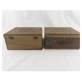 Lot of 3 Vintage Wooden Boxes - Baron