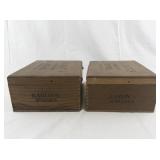 Lot of 3 Vintage Wooden Boxes - Baron