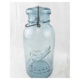 Set of 4 Vintage Mason Jars Ball and McDonald Embossed Glass