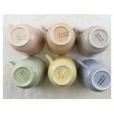 Vintage Figgjo Flint Norway Pastel Tea Set with Gold Interiors