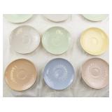 Vintage Figgjo Flint Norway Pastel Tea Set with Gold Interiors