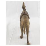 Hand-Carved Wooden Camel Figurine with Saddle Detail