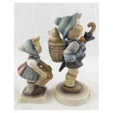Set of 2 Goebel Hummel Figurines West Germany - Home From Market and Girl with Basket