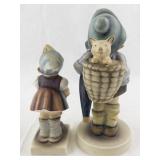 Set of 2 Goebel Hummel Figurines West Germany - Home From Market and Girl with Basket