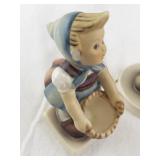 Set of 2 Goebel Hummel Figurines West Germany - Home From Market and Girl with Basket