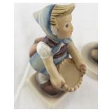 Set of 2 Goebel Hummel Figurines West Germany - Home From Market and Girl with Basket