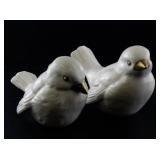 Pair of Goebel Porcelain Bird Figurines with Gold Accents