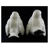 Pair of Goebel Porcelain Bird Figurines with Gold Accents
