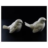 Pair of Goebel Porcelain Bird Figurines with Gold Accents