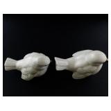 Pair of Goebel Porcelain Bird Figurines with Gold Accents