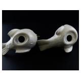 Pair of Goebel Porcelain Bird Figurines with Gold Accents